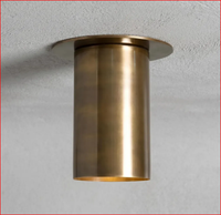 Suspension LED en laiton style Mid-Century, éclairage de cuisine, finition patine antique, design moderne directionnel encastré