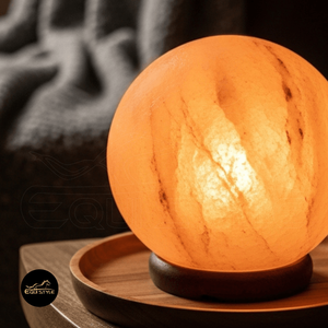 Lámpara de Sal Esférica, Bola Tallada Geométricamente, Decoración Moderna de Madera con Tema de Amor, Estética, Fabricación OEM, Lámparas de Sal Rosa - Product Image 4