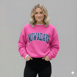 Pull oversize à col montant pour femme, décontracté, ample, doux, pour l'hiver, à manches longues, style minimaliste, en polaire brodée, personnalisable - Product Image 1