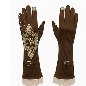 2026 High Quality Leather Hijab <b>Gloves</b> Comfortable Flexible Fabric <b>Touch</b> <b>Screen</b> Thermal Features for Muslim Horse Riding - Product Image 5