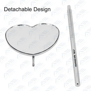 Espejo de maquillaje redondo de metal, espejo cosmético para baño, Espejos de maquillaje, limpieza de dientes y extensiones de pestañas, espejos, herramientas de belleza - Product Image 3