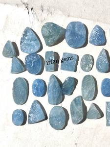 100% aguamarina Natural Druzy cabujón de alta calidad aguamarina cristal piedras preciosas sueltas anillos colgantes joyería fabricación lote de piedras - Product Image 4