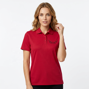 Camisa Polo Oxford de Algodón Roja para Hombre, Manga Corta, Logotipo Bordado, Diseño Casual y Transpirable en la Parte Delantera - Product Image 5