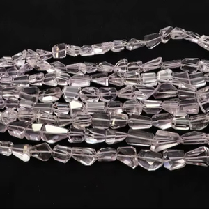 AAA Natural Pink <b>Amethyst</b> Faceted Uneven Nugget Shape Beads 8-12 MM Pink <b>Amethyst</b> Laser Cut Tumble Nugget Beads 18 Inch Jewelry - Product Image 1