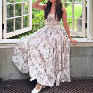 Vestidos Largos Elegantes de Alta Calidad para Mujer, Estilo <span class=keywords><strong>Boutique</strong></span>, Estampados, Cuello Cuadrado, Sin Mangas - Product Image 6