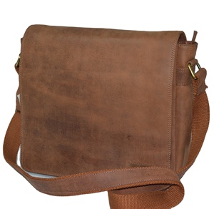 Bolso Mensajero Clásico de Cuero Genuino Marrón, Gran Capacidad, para Portátil, Estilo Ejecutivo, Uso Diario, para Hombre - Product Image 3
