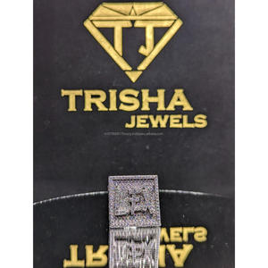 Anillo Hip Hop Personalizado con Letra, Plata de Ley 925 Cubierta con Brillantes Diamantes Moissanite VVS, Amuleto de Lujo de Trisha Jewels - Product Image 1