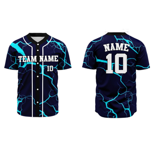 Dernier modèle de maillot de baseball personnalisé par sublimation, manches courtes, col en V, tissu léger, doux, respirant, confortable, unisexe - Product Image 4