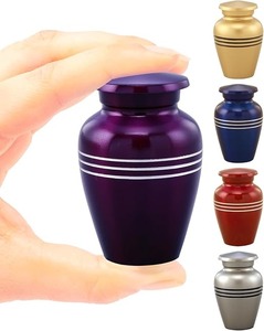 Urne funéraire bleue avec scène de phare, style américain, récipient commémoratif pour cendres d'adultes, urne classique pour cendres humaines - Product Image 6