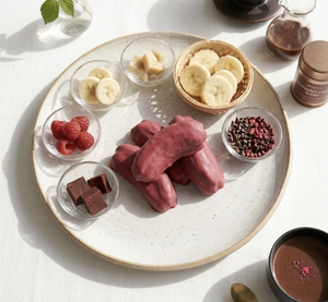 กล้วยอบแห้งเคลือบช็อกโกแลตรสราสเบอร์รี่หวาน สำหรับโรงงานผลิตแบบ OEM - Product Image 1