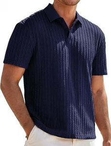 Chemise d'été pour homme 100% coton avec poche, logo frontal, décontractée, respirante, manches courtes, nouvelle collection 2026 - Product Image 6