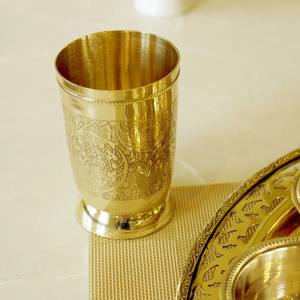 Service de table Jaali Royal Classique en laiton, 10 pièces (14 assiettes) - Compatible lave-vaisselle, écologique et réutilisable - Product Image 3