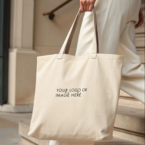 Sac fourre-tout en toile à poignée robuste, sac de courses réutilisable en coton pour l'épicerie et le marché - Product Image 1