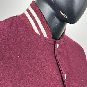 College Baseball Varsity Jackets Wholesale Custom Logo Wool Body Stand Front Winter Letterman Jacket Men High Street Style - Product Image 5
