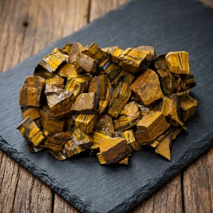 Pierre brute naturelle œil de tigre |   Spécimen de cristal d'œil de tigre authentique, pierre brute, fournisseur en gros d'Inde - Product Image 1