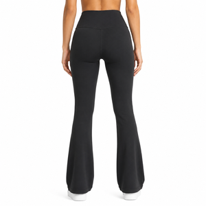 Roregal Folded High-Waisted Slimming <b>Flared</b> Pants Outdoor Casual Fashion Running Fitness Long Yoga Flare <b>Leggings</b> - Product Image 2