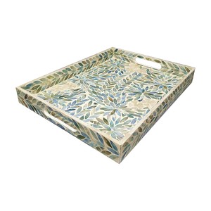 Plateau de service de luxe en nacre, fait main, incrusté de coquillages, plateau décoratif pour la maison, l'hôtel, le restaurant, pour le service et les cadeaux - Product Image 3