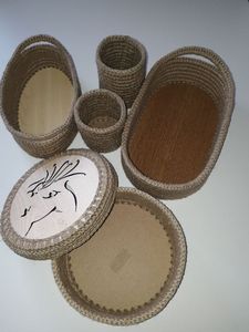 Panier de rangement rustique en corde, forme ronde, écologique, multi-usages, pour un rangement soigné - Product Image 6