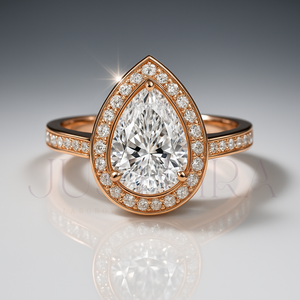 Bague en diamant de haute qualité avec coupe en forme de poire en argent sterling 925 pour femmes, bijoux de mode disponibles au prix d'exportation - Product Image 5