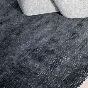 Tapis abstrait gris anthracite noir tissé à la main, tapis de designer moderne, tapis de luxe pour salon, chambre à coucher, décoration intérieure - Product Image 6