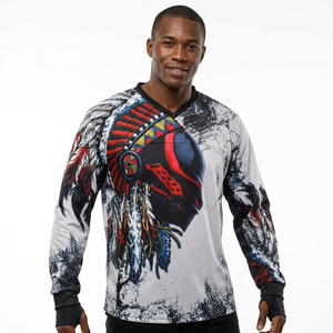 Camiseta Deportiva Personalizada para Paintball, Manga Larga, 100% Poliéster, Secado Rápido, Transpirable, Unisex, Sublimación - Product Image 3