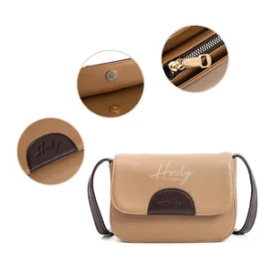 Sac à bandoulière carré en cuir véritable de haute qualité pour femme, sac messager à l'épaule, petit sac à main tendance pour femme - Product Image 4