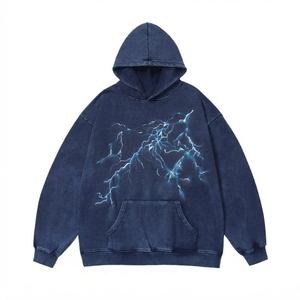 Sweat à capuche décontracté pour homme avec motif graphique stylé, fermeture éclair, 100 % fibre de bambou, écologique, streetwear tendance, confortable pour le quotidien - Product Image 2