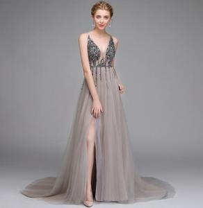 Vestidos de Fiesta para Mujer con Cuello en V, Brillantes, Entrega Rápida - Product Image 1