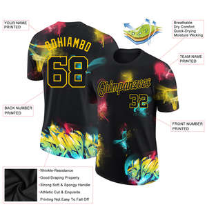 เสื้อเบสบอลพิมพ์ลายนีออนแบบกำหนดเอง OEM ชุดทีมกีฬาแบบซับลิเมชั่น ผู้ผลิตเสื้อกีฬาฉลากส่วนตัว - Product Image 2