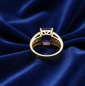 US 6 White Stone Engagement Style <b>Ring</b> 10mm with CZ 925 Sterling Silver 18K Gold Plated 8g Fine Jewelry At Wholesale Price - Product Image 2