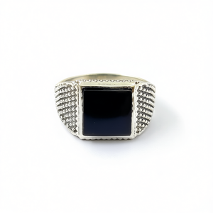 Black Onyx <b>Fine</b> <b>Ring</b> 6.3 Grams Weight - Product Image 2