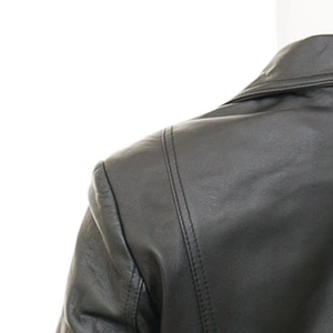 Women's <b>Genuine</b> Leather Blazer Full Sleeve Spread Collar Single Breasted Autumn Wear Solid Color Regular Length - Product Image 4