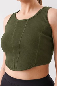 Haut court sexy personnalisé pour femme, à manches courtes, extensible et respirant, idéal pour le yoga, la gym, l'entraînement et le fitness – Vêtement de sport et haut de yoga - Product Image 4