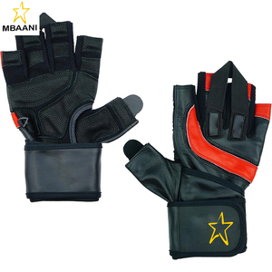 Guantes de Gimnasio de Cuero con Muñequeras Integradas de 2 Pulgadas de Ancho para Agarre y Entrenamiento de Fuerza - Product Image 2