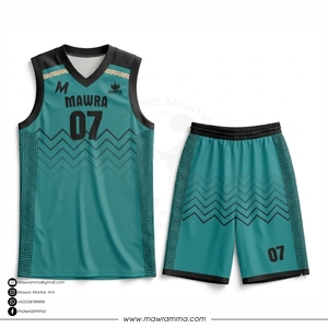 Mawra Martial Arts Custom Sublimated Basketball Uniform Plus Size Team Jersey Quick Dry Moisture Wicking Sportswear - Product Image 3