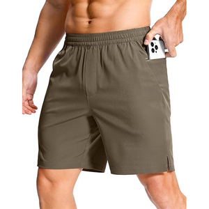 Pantalones Cortos Deportivos con Costuras Planas que Absorben el Sudor, Evitan el Desgarro, Bolsillo Trasero con Cierre Seguro - Product Image 1
