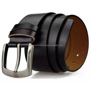 Black Textured Leather Casual Belt for Men Full Grain Custom Made Fashion Leather <b>Jeans</b> Belt Matt Silver Designer Buckle - Product Image 5