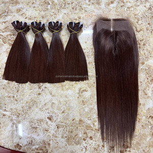 Lots de Cheveux Humains en Gros, Tissages et Extensions de Cheveux avec Fermeture en Dentelle pour Perruques, Perruques Frontales en Dentelle de Cheveux Humains, Cheveux Bruts - Product Image 1