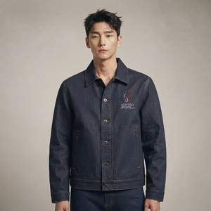 Casual Street Style <b>Men</b> <b>Denim</b> <b>Jacket</b> Trucker Coat Soft Cotton Fabric Durable Stitching Button Closure Regular Fit Spring - Product Image 1