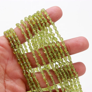 Peridoto Natural AAA facetado 4*6mm gotas cuentas 10 pulgadas taladro recto con Material de piedra Natural - Product Image 5