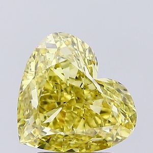 Proveedor mayorista de diamantes cultivados en laboratorio de 5.00 quilates, color amarillo intenso, talla corazón, claridad VS1, para accesorios finos. - Product Image 2