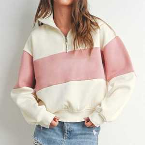 Sudadera de cuello redondo con relieve personalizado, estilo streetwear, nueva llegada OEM, holgada y cómoda para mujer. - Product Image 4