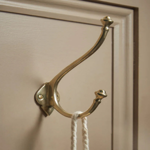 Double <b>Hook</b> - Brass Vintage Style Double <b>Hook</b> <b>for</b> <b>Keys</b> and Accessories - Product Image 4