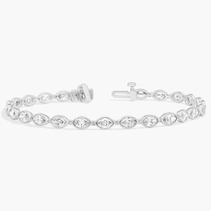Bracelet élégant pour femme en moissanite et diamant, chaîne en argent sterling 925, bijoux tendance hip-hop, cadeau - Product Image 1