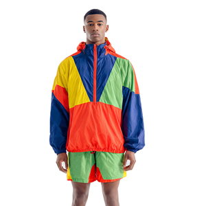Women's Printed Streetwear Hooded Shorts Set Lightweight Spandex/Nylon Shorts Jacket Solid Color Full Sleeve Waterproof 2 1 - Product Image 5