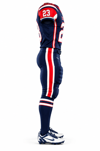 Ensemble de maillot et pantalon rembourrés de football américain personnalisés, en polyester et élasthanne respirant, imprimé par sublimation, noms et logos d'équipe personnalisés - Product Image 4