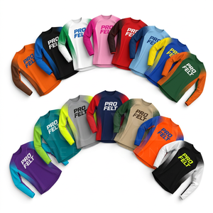 Vente en gros de maillots de motocross personnalisés en polyester à sublimation, manches longues, pour VTT, course hors route, respirant, séchage rapide, vêtements de sport - Product Image 1