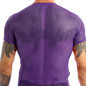 Men's Front Logo Knitted Mesh Fitness <b>T</b>-<b>Shirt</b> Breathable Quick Dry Comfortable Workout Custom Size Wholesale Price - Product Image 4