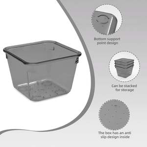 16 Piece Black Acrylic <b>Drawer</b> Organizer Set Versatile Plastic <b>Storage</b> Bins for Makeup Jewelry Office and Kitchen Organization - Product Image 4