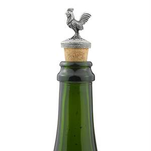 Bouchon de bouteille de vin réutilisable en métal en forme de coq avec insert en liège pour bar et usage domestique, technique de moulage à la main, dernières créations personnalisées - Product Image 4